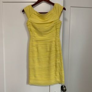 Alice + Olivia cocktail mini dress in yellow